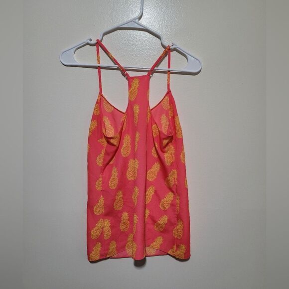 J. Crew Pink and Gold Pineapple Tank‎ Top - Picture 2 of 4